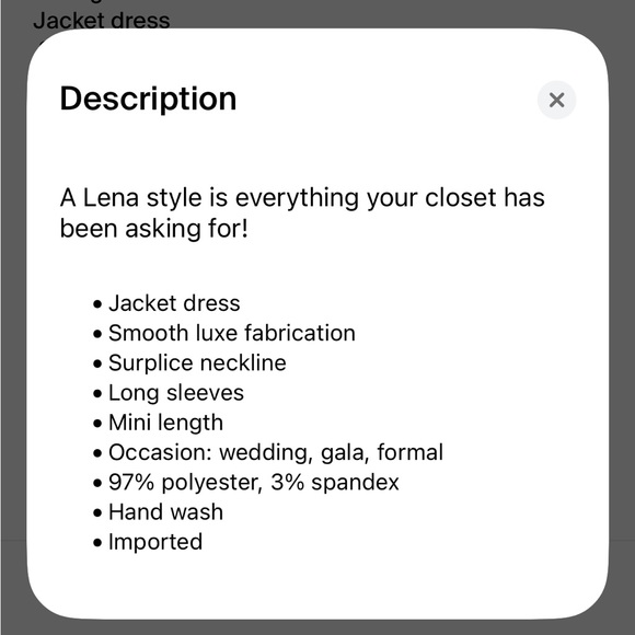 Lord & Taylor Deep Vneck Blazer Mini Dress Red - Picture 5 of 5